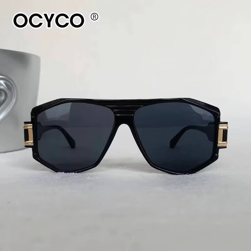 OCYCO Sonnenbrille, Polygon, Metall, Vollrand, Unisex, Schwarz - Bild 2