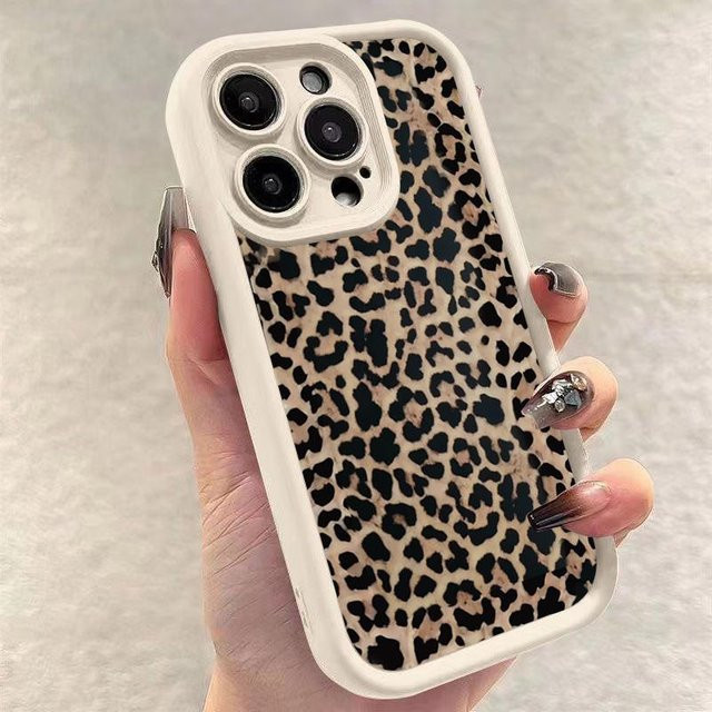 Retro Handyhülle mit Leopardenmuster in Schwarz für Samsung Galaxy Modelle - Bild 1