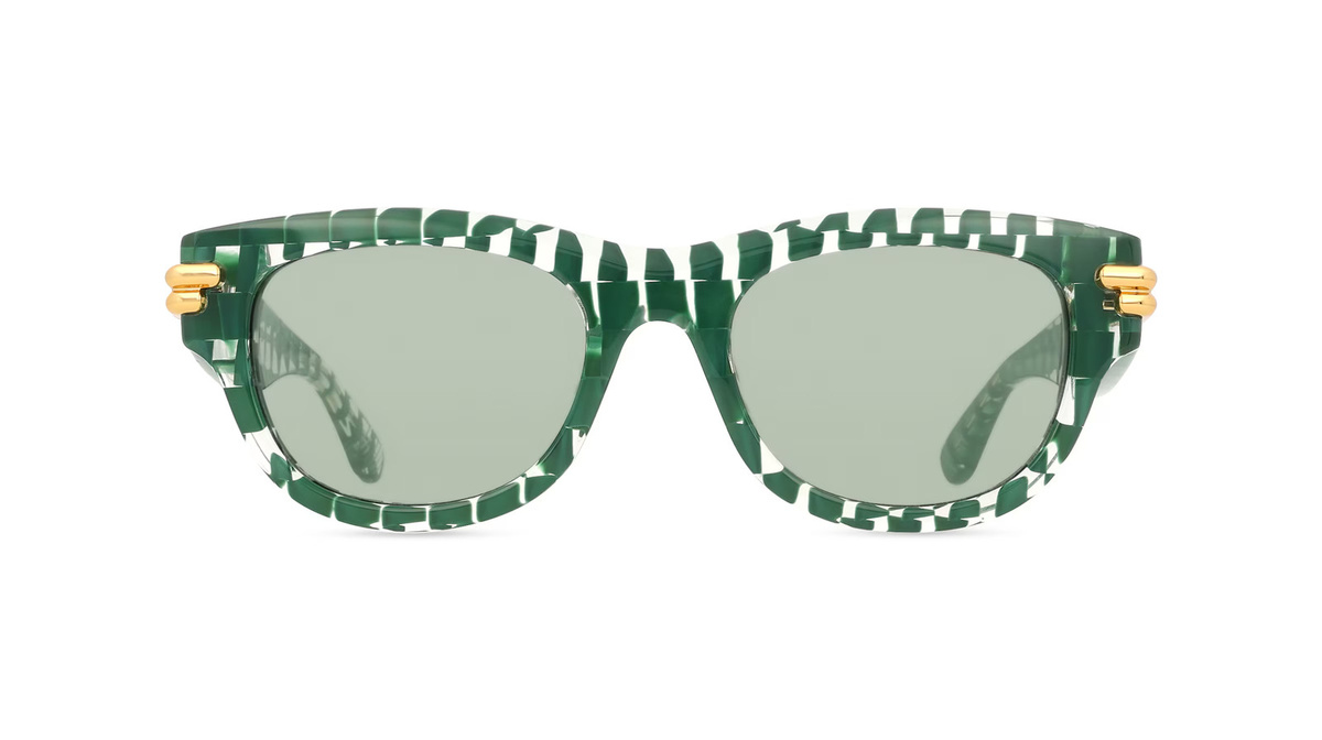 Bottega Veneta BV1323SK Sonnenbrille, Vollrand, Eckig, Acetat, Unisex, grün - Bild 1