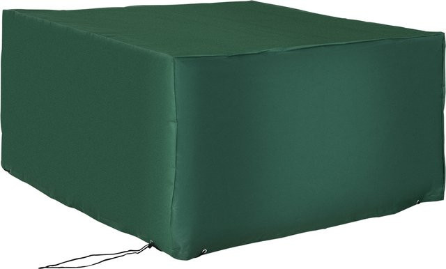 Outsunny Schutzhülle für Gartenmöbel aus 600D-Oxford in Grün, wasserfest und UV-beständig, B/T/H: 135 x 135 x 75 cm - Bild 1