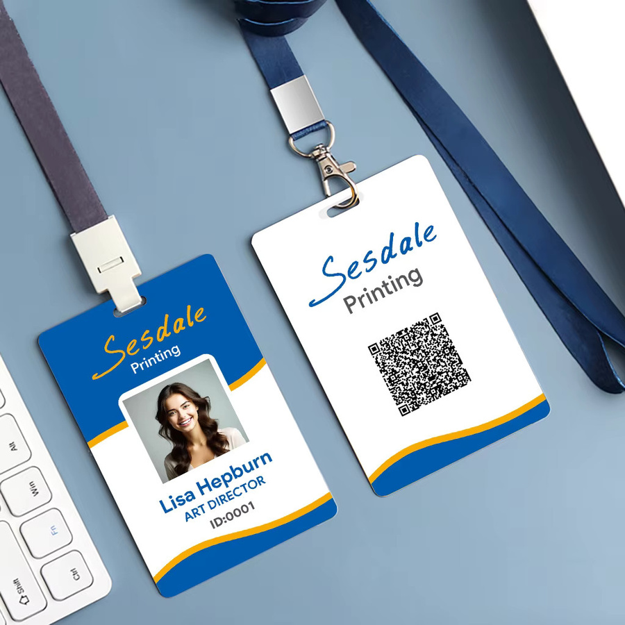 Individuelles Studenten-Ausweisset aus PVC-Kunststoff mit doppelseitigem Design für Name, Logo und Foto-ID - Bild 2