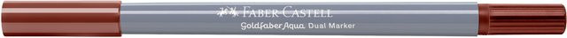Faber Castell Goldfaber Aqua Dual Marker Siena Gebrannt mit Brush-Spitze und Farblos-Effekt in Braun - Bild 1