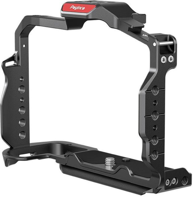 Poyinco JN-134 Kamerakäfig aus Aluminiumlegierung mit Cold Shoe Mount und 1/4 Zoll Gewinde in Schwarz - Bild 1