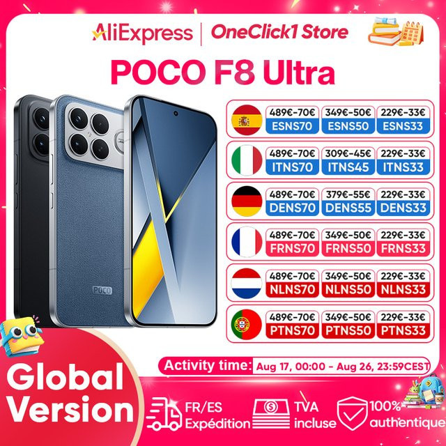 Xiaomi POCO F8 Ultra Smartphone Globale Version in Schwarz mit 6,9 Zoll AMOLED-Display, Snapdragon 8 Elite Gen 5, 6500mAh Akku, 100W HyperCharge und NFC - Bild 1