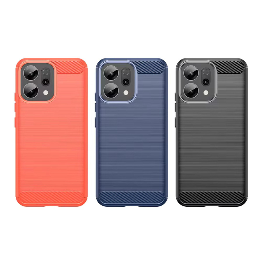 Stoßfeste Softcase Schutzhülle mit Carbonfaser-Muster für OPPO Reno 15 14 13 Pro 15F 14F 13F in Schwarz und Blau aus mattem TPU - Bild 6