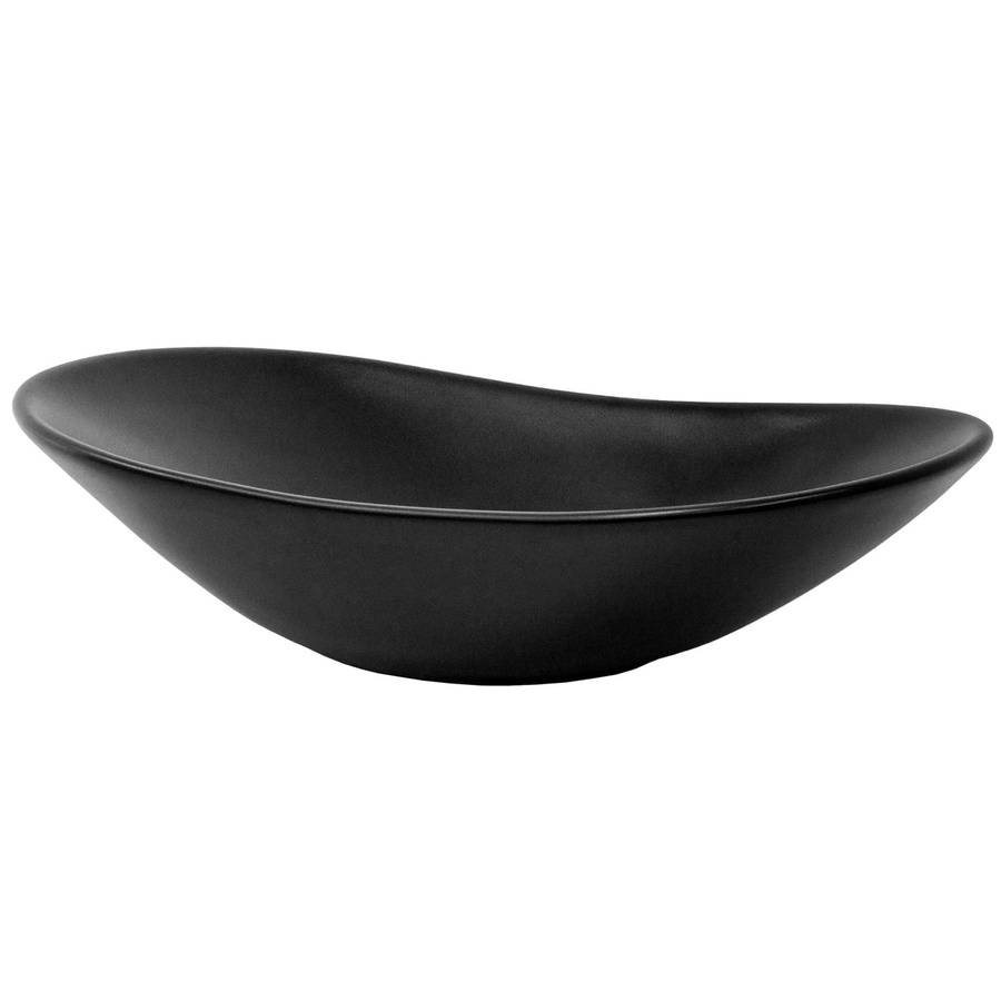 LuxeBath Waschbecken Oval aus Keramik in Schwarz ohne Überlauf B: 63 cm, T: 36 cm, H: 15,5 cm - Bild 3