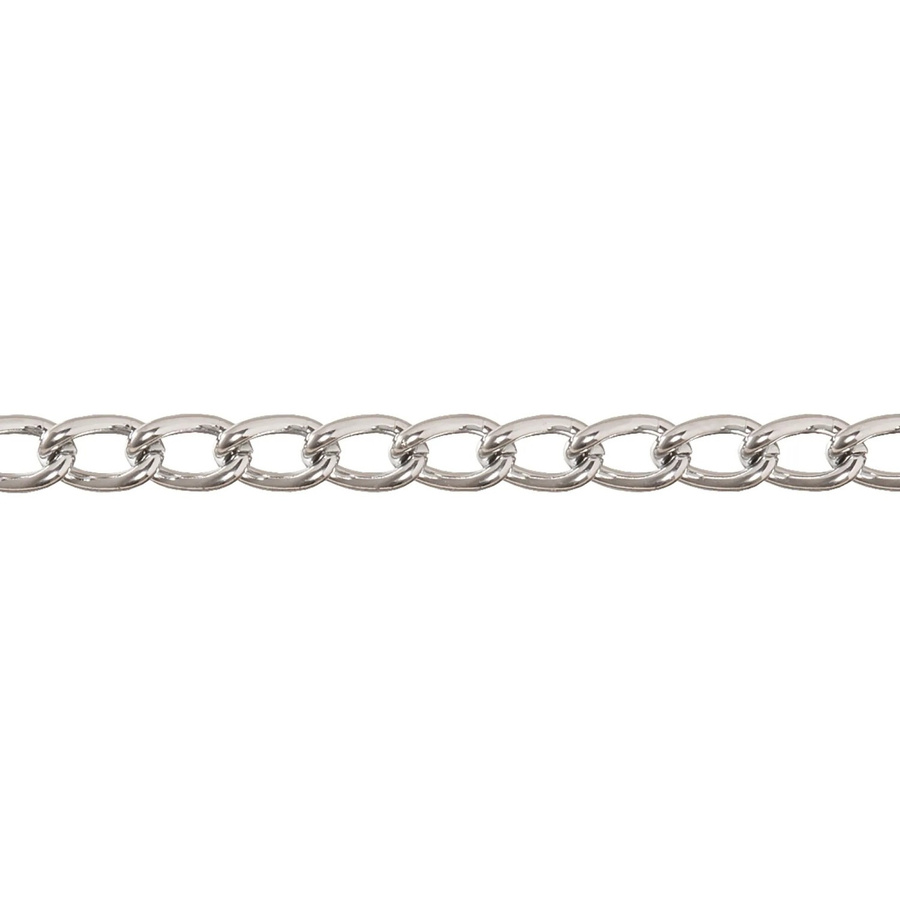 Conacord Panzerkette aus Stahl in Chrom, Silber, Durchmesser: 3,4 mm, Breite: 10 mm, Meterware - Bild 2