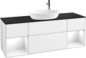 V&B Waschtischunterschrank Finion mit Wandbeleuchtung, Farbe: Weiß lackiert, Breite: 160 cm, Tiefe: 50,1 cm, Höhe: 50,1 cm - Bild 1