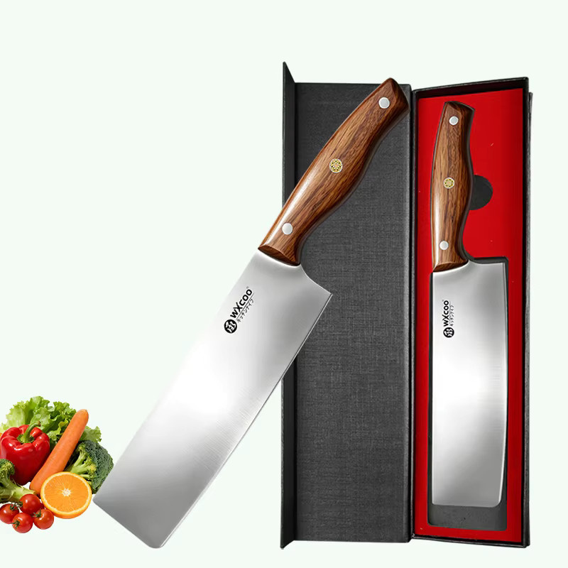 WXCOO Fleischbeil aus Edelstahl mit Holzgriff in Silber - Bild 6