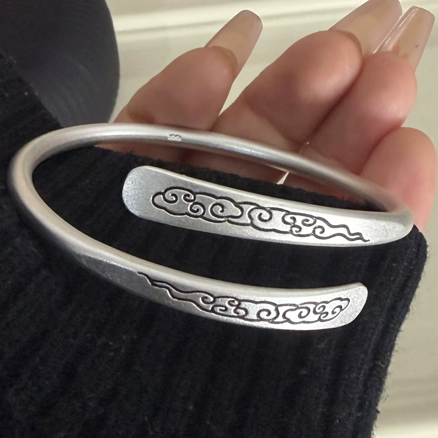 BFCLUB Armband, 925 Silber, Vintage, Wolkenmuster, Unisex - Bild 3