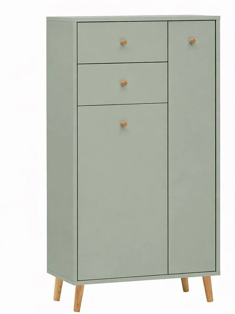 Schildmeyer Highboard Bjarne in Pistazie aus Eichenholz B/T/H: 113,4 x 60,2 x 33 cm - Bild 1