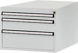 Manuflex Schubladen-Unterbauten für Werkbank Profi aus Stahl, Farbe: lichtgrau, Tiefe: 70 cm - Bild 1