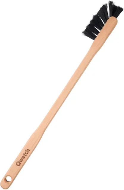 Qwetch Flaschenputzer aus Buchenholz mit Mikrofasertuch in Beige und Braun - Bild 1