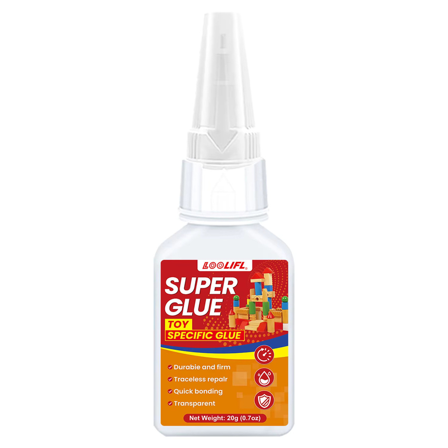 LOOLIFL Cyanacrylat-Kleber transparent, 20 g schnell trocknende Reparaturflüssigkeit für Spielzeug, Gummi, Glas, Holz, Metall und Kunststoff - Bild 7