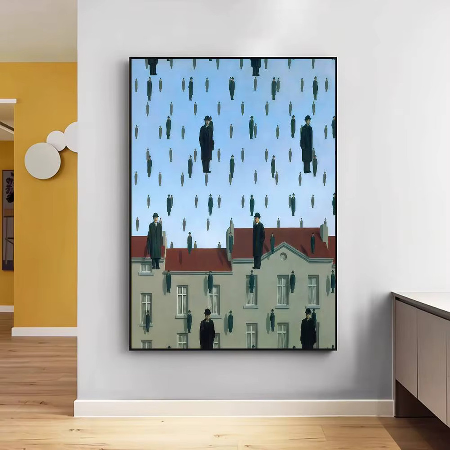 Wasserdichter Wandaufkleber im Surrealismus-Stil von Rene Magritte als selbstklebendes Kunst Poster in Mehrfarbig - Bild 4