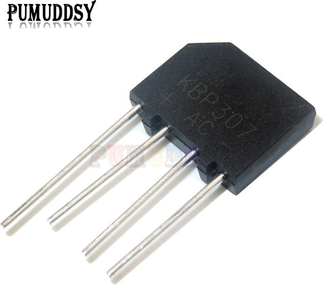 10 Stück PUMUDDSY Brückengleichrichter KBP310 1000V 3A in Schwarz - Bild 1