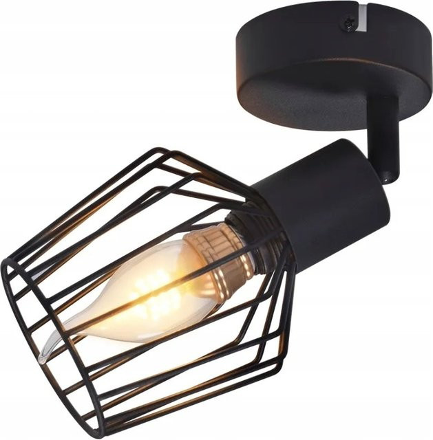 NETTLIFE Deckenstrahler aus Metall in Schwarz, moderner LED-Zylinder mit verstellbarem Design und E14-Fassung - Bild 1