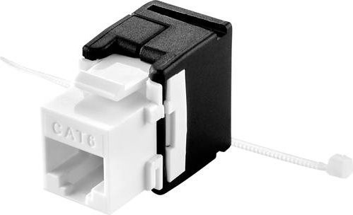 Renkforce RJ45-Einbaumodul Keystone CAT 6 Ethernet LAN Modul in Weiß - Bild 1