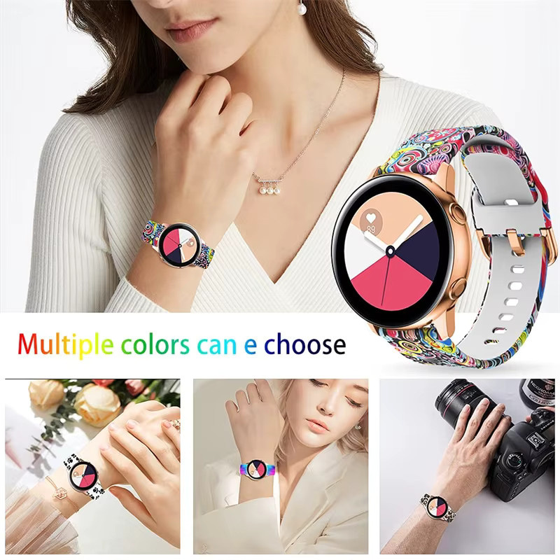 Uhrenarmband Silikon, Bunt, Verspielt, Unisex, 22 mm, 20 mm - Bild 3
