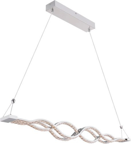 GLOBO LIGHTING Hängeleuchte aus Metall in Silber, dimmbar, B/H/T: 7 x 140 x 95 cm - Bild 1