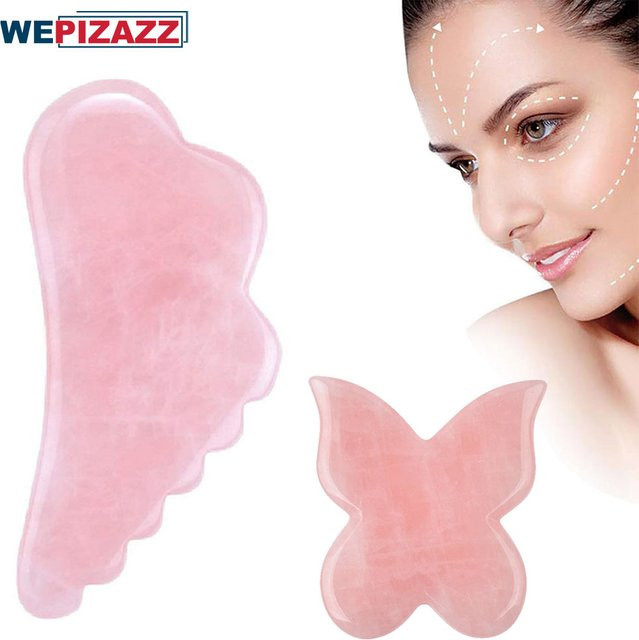 WEPIZAZZ Gua Sha Jade Massagegerät für Gesicht und Körper, Unisex - Bild 1
