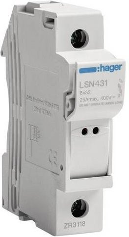 Hager LSN431 Sicherung 1-polig 25A 400V in Weiß - Bild 1