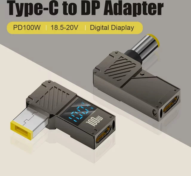 BSN PD100W USB-C zu DC-Stecker Konverter Ladeadapter für Lenovo Thinkplus HP und DELL - Bild 1