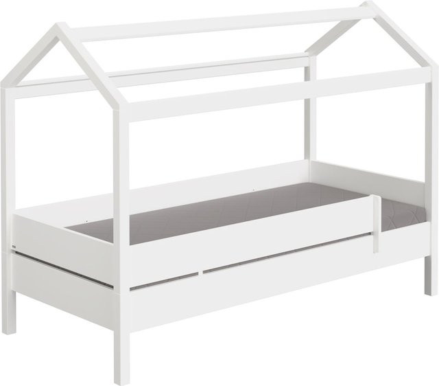 Paidi Tiny House Kinder Liege Bett mit Hausrahmen in Weiß - Bild 1