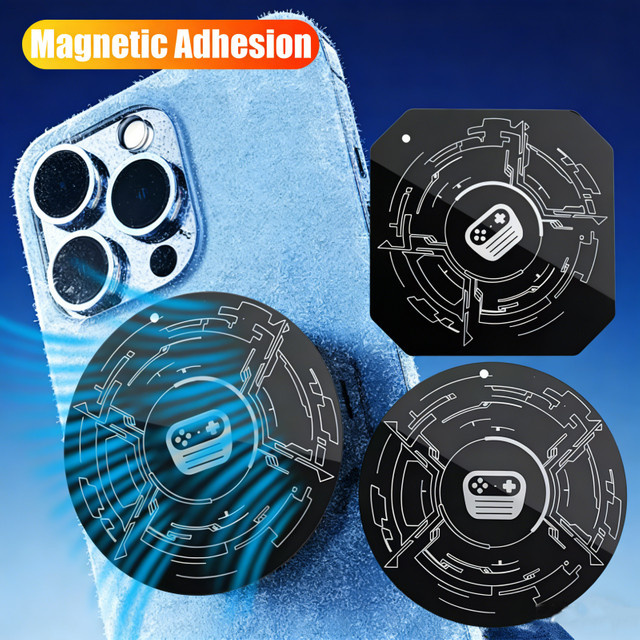 WSSHE Ultradünne Magnetische Kühlsticker Wärmeableitungs-Patch für Mobiltelefone in Schwarz - Bild 1