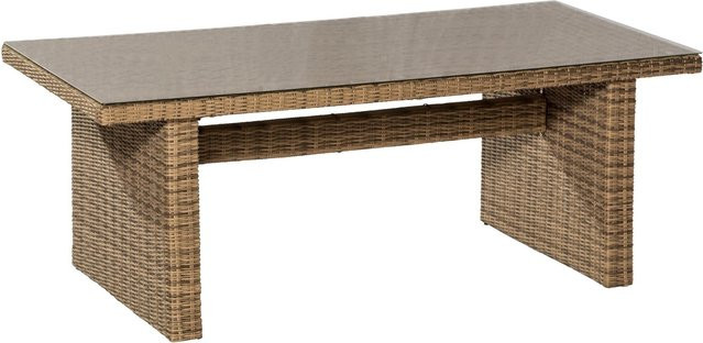 Merxx Gartentisch Riviera rechteckig aus Stahl und Glas in rustikalem Design B: 100 cm, T: 78 cm - Bild 1