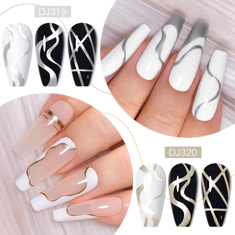 MEET ACROSS Metallic Liner Gel Nagellack, 5 ml, Unisex - Bild 5