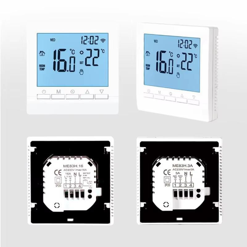 Binchi Outdoor Equipment Programmierbarer Digitaler Raumthermostat mit LCD-Display und Touchscreen in Weiß - Bild 2