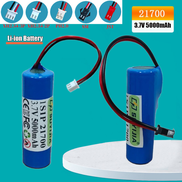SUYIJIA 21700 Lithium-Ionen Akku 3,7V 5000mAh mit XH2.54 SM-Stecker in Blau - Bild 1