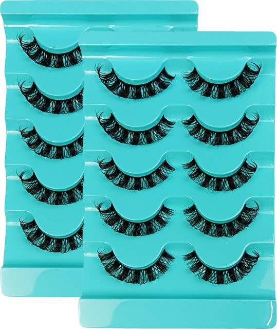 JIEFUXIN Russische Streifen Wimpern, 2 Pack, DD Curl, Unisex - Bild 1