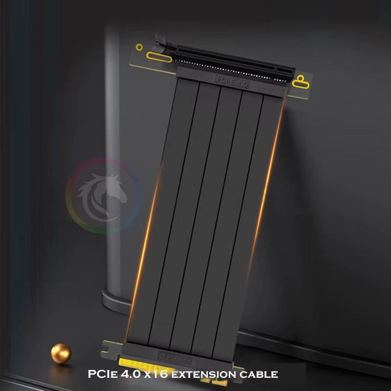 Flying Elephant PCIe Riser Kabel zur Grafikkarten-Verlängerung für PCIE 3.0 und 4.0 16X in Schwarz oder Weiß - Bild 2