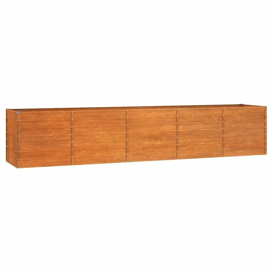 DELUKE Hochbeet ISAK aus Cortenstahl in Braun-antik, unten offen, B/T/H: 400 x 80 x 77 cm - Bild 2