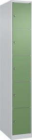 C+P Schließfachschrank Classic PLUS mit 1 Abteil in Grau und Resedagrün, H x B x T: 185 x 30 x 50 cm - Bild 1
