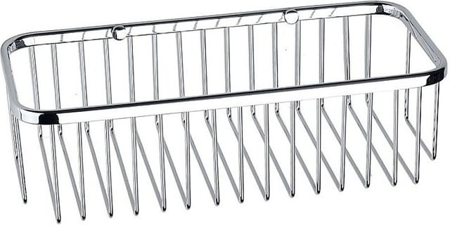 Brillantbad BYTRO Seifenkorb aus Messing in Chrom poliert, Farbe: Silber, B/T/H: 30,5 x 14,5 x 9,0 cm, Wandmontage zum Bohren - Bild 1