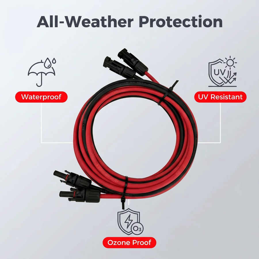 JINGYANGPV Solarkabel 10AWG 6mm2 in Rot für Solarpanel-System-Kits und 12V 24V Ladeverbindungen - Bild 2