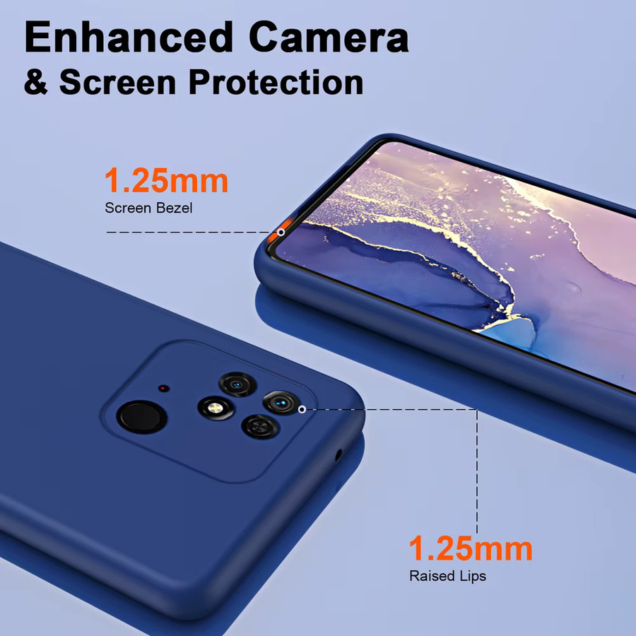 Xiaomi Silikon Schutzhülle für Redmi Note 10 11 12 Pro Plus 5G und Redmi 9A 10C 12C in Blau - Bild 4
