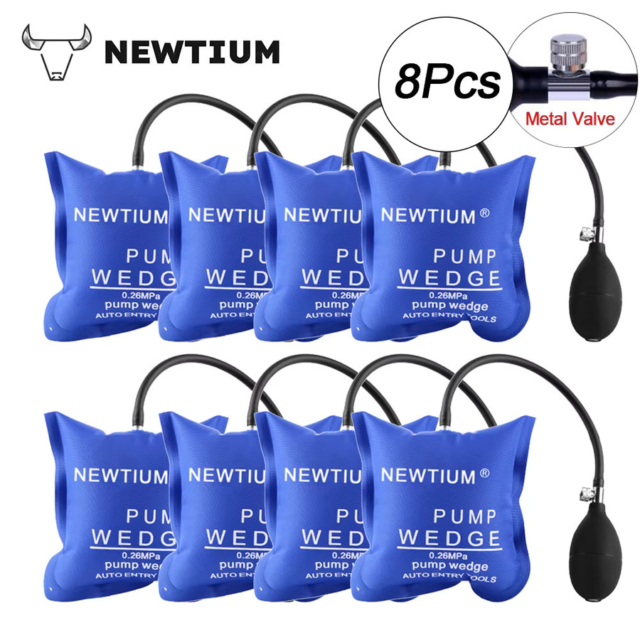NEWTIUM Luftpumpenkeil-Set in Blau – Professionelles Schlosser- und Auto-Werkzeugset für die Reparatur von Autotüren und Fensterinstallationen - Bild 7