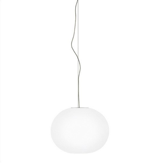 Flos Glo Ball Pendelleuchte in Weiß aus Glas mit E27 Fassung - Bild 1