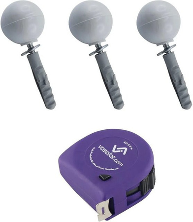 vasalat Türstopper Set für Boden und Wand zum Schrauben, Grau, Durchmesser: 35 mm, Höhe: 31 mm