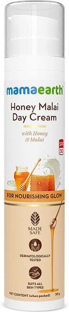 Mamaearth Honig Malai Tagescreme LSF 30, 50 g, Trockene & Empfindliche Haut - Bild 1