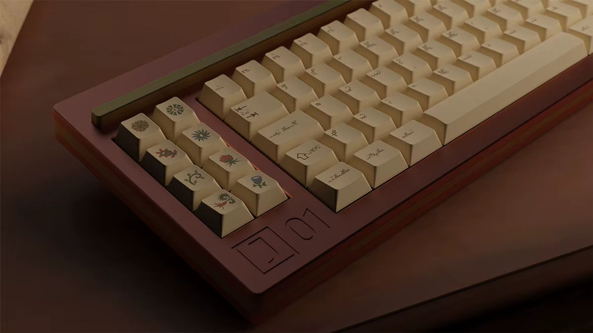 Milky Way MW Voynich PBT Keycaps Sub Cherry Profil Mods Kit Alpha Kit für mechanische Tastaturen, mehrfarbig - Bild 2