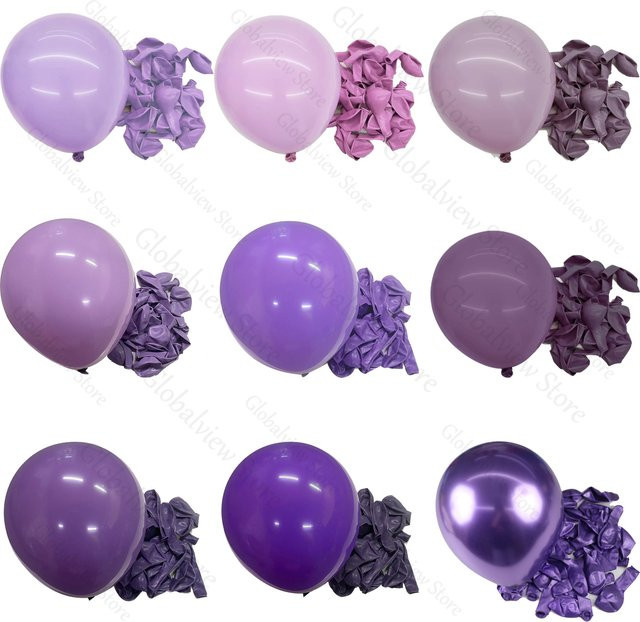 20 Stück lila Latexballons im Boho-Stil für Geburtstage, Hochzeiten und Babypartys - Bild 1