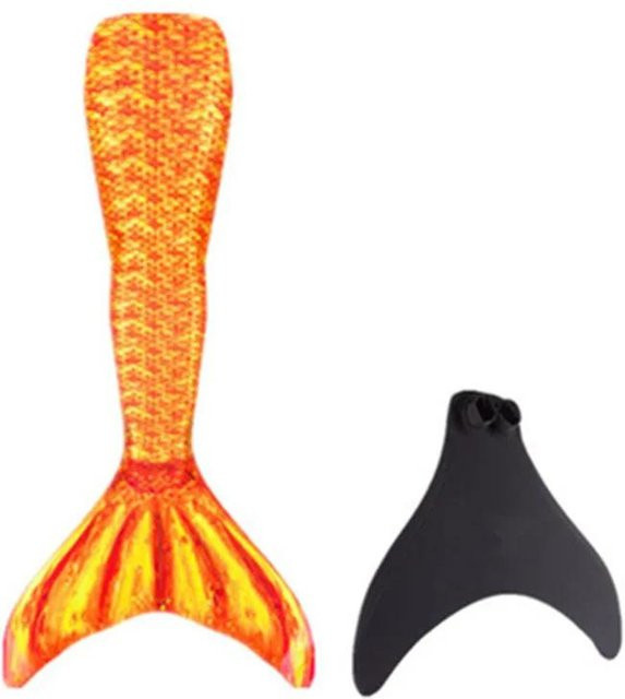 Meerjungfrau Kostüm, Orange, Mädchen, Kinder, Erwachsene - Bild 1