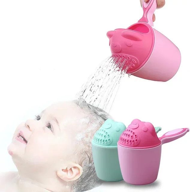 Multifunktionaler Baby Shampoo Spülbecher zum Schutz der Augen in Pink als Badezubehör für Kinder - Bild 1