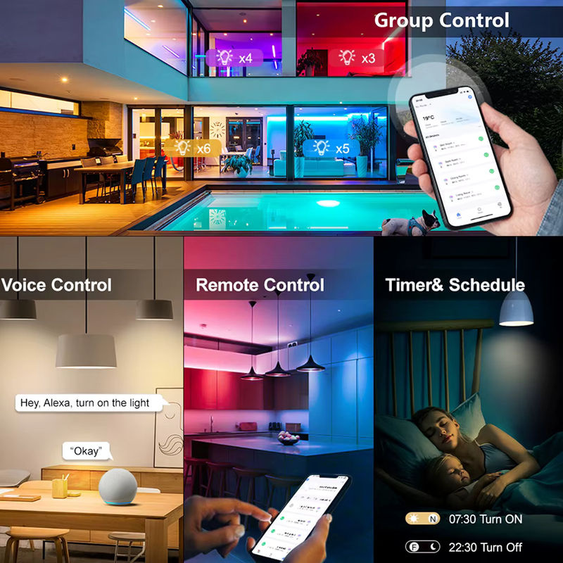 Arteco Smart LED Glühbirne GU10 mit Zigbee und Wifi, RGBW Strahler in Weiß, kompatibel mit Alexa und Google Assistant - Bild 3
