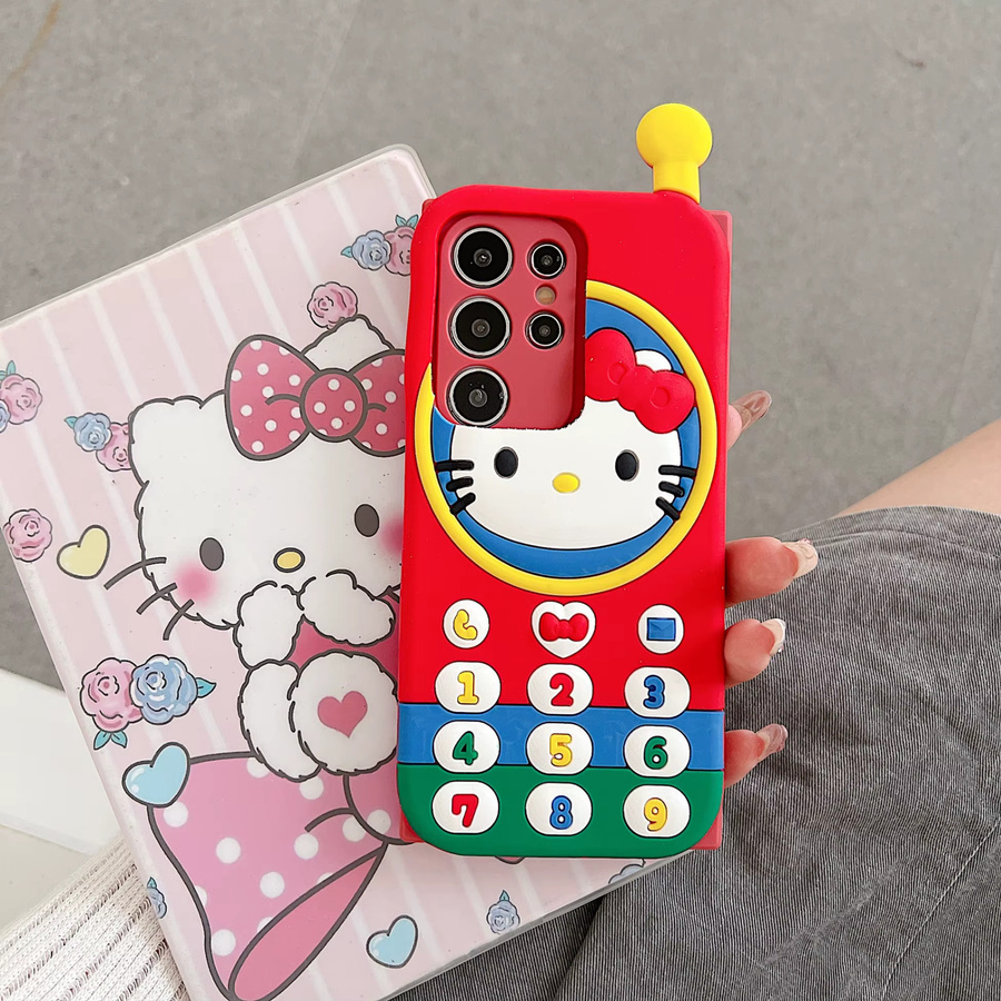 Kawaii Sanrio Hello Kitty Silikonhülle für Samsung Galaxy S26 Ultra S25 S24 S23 S22 Plus FE A57 A37 A56 A36 A55 Cover - Bild 2